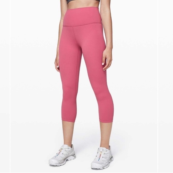 Lululemon Align Crop High Rise Pink Lush Leggings 10 Nwt - Picture 2 of 10